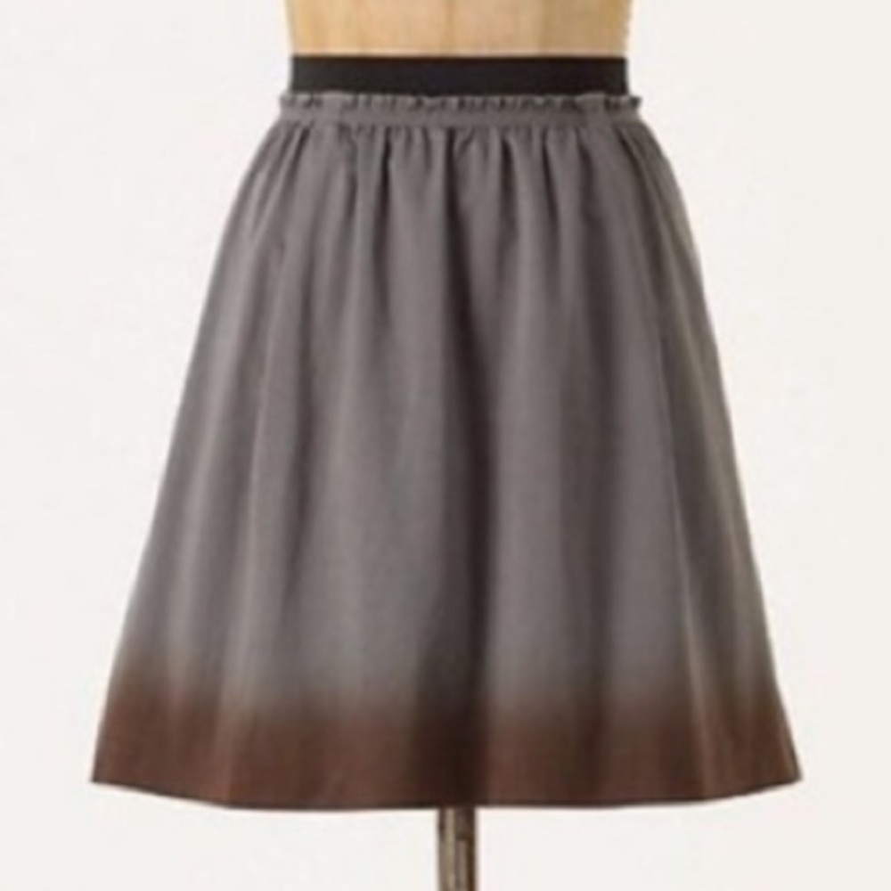 Anthro Odille Dipped Hem Skirt (Gently Worn)